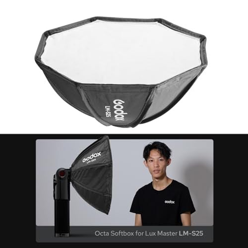 Godox LMS25 Mini Octagonal Softbox Diffuser Compatible with Godox Lux Master Retro Camera Flash - Image 3