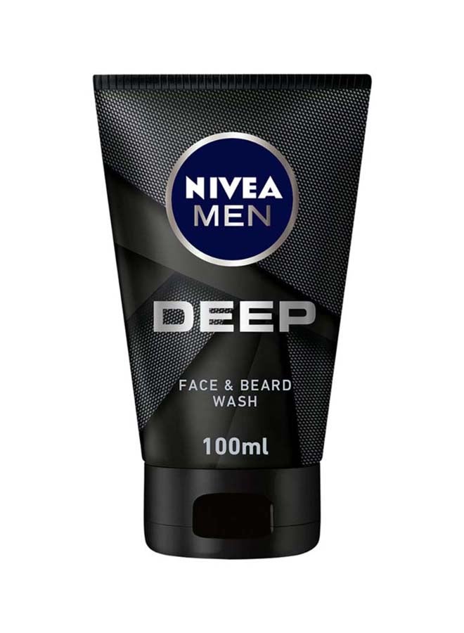 MEN DEEP Cleansing Face & Beard Wash Active Charcoal 100ml
