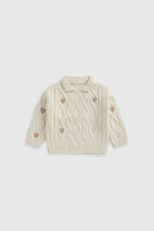 مذركير كنزة محبوكة بتصميم مطرز