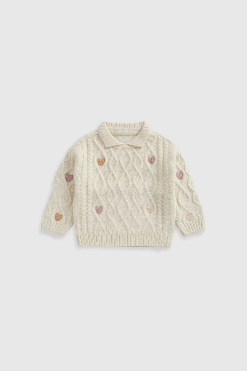 مذركير كنزة محبوكة بتصميم مطرز