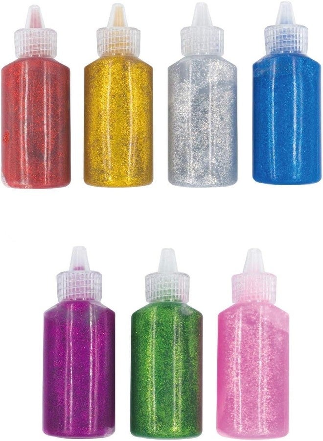 53 Arts 7 Pcs DIY Slime Jelly Glitter Glue Pen Painting Kit – Creative Arts & Craft Set for Kids | Sparkling Glitter Glue Pens - Image 3