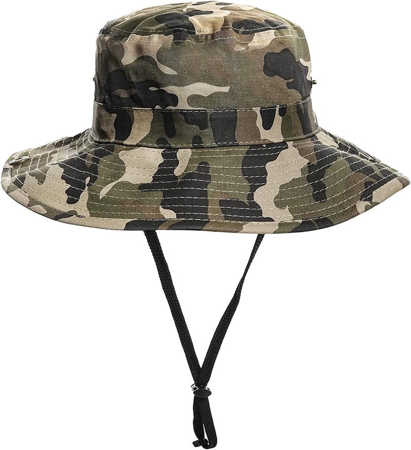 UTOWO Boys Camo Sun-Bucket-Hat Summer Outdoor Safari Fishing-Hat Boonie-Cap for Big Kids 2-14Yrs - Image 1