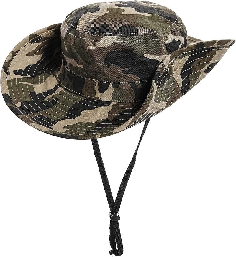 UTOWO Boys Camo Sun-Bucket-Hat Summer Outdoor Safari Fishing-Hat Boonie-Cap for Big Kids 2-14Yrs - Image 3