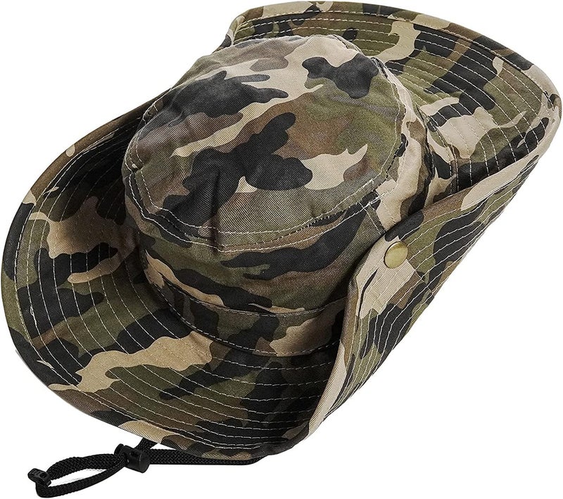 UTOWO Boys Camo Sun-Bucket-Hat Summer Outdoor Safari Fishing-Hat Boonie-Cap for Big Kids 2-14Yrs - Image 2