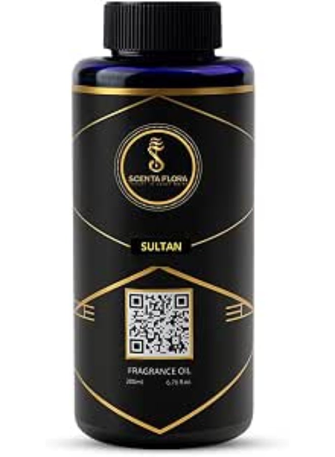 SCENTA FLORA Sultan Fragrance Oil for Scent Diffusers Aromatherapy 200ml | IFRA Certified | Luxurious Bergamot, Muguet & Floral Scent for Home, Office & Workspaces | Long-Lasting, Relaxing Ambiance - Image 1