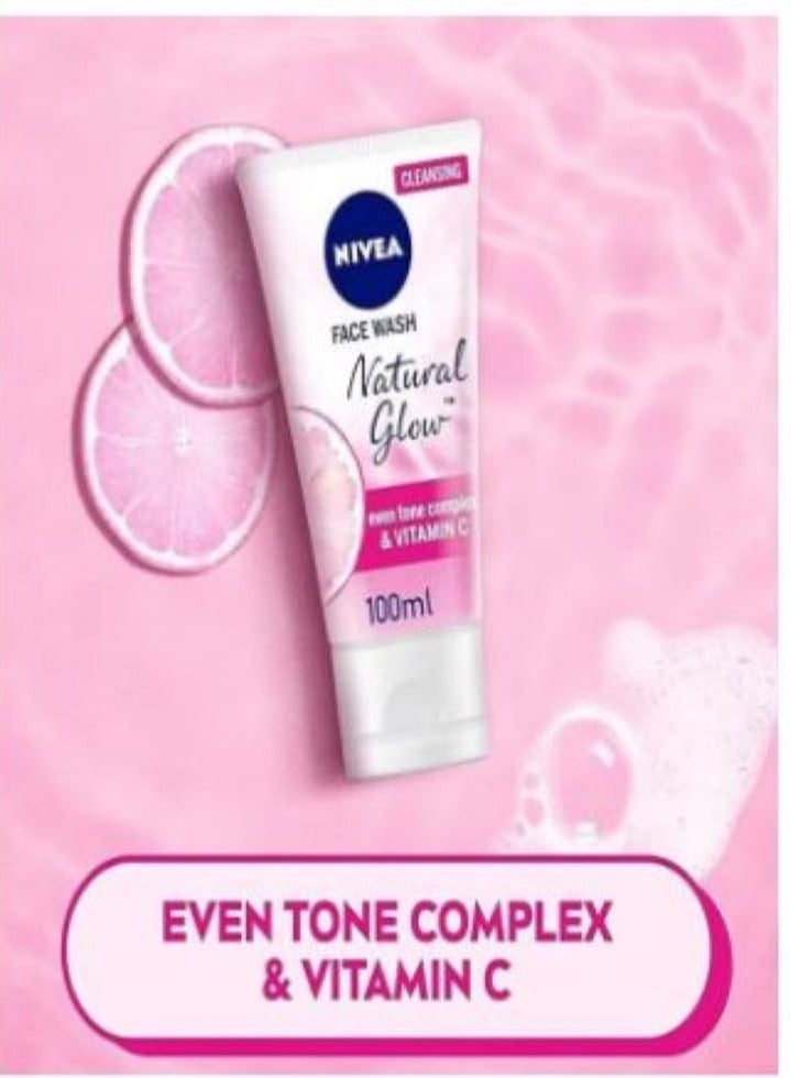 Nivea Face Wash Cleanser Natural Glow Even Skin Tone 100ml - Image 3