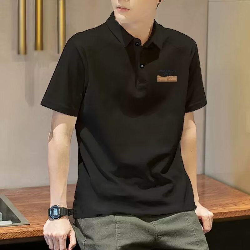 Heavyweight Polo Shirt Short Sleeve Casual Business Collared Top - Image 2