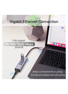 UNITEK Unitek Y-3088B  USB-C/ USB-A  To Eathernet + 3port USB 3.0 Hub  - Image 4