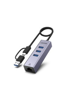 UNITEK Unitek Y-3088B  USB-C/ USB-A  To Eathernet + 3port USB 3.0 Hub  - Image 1