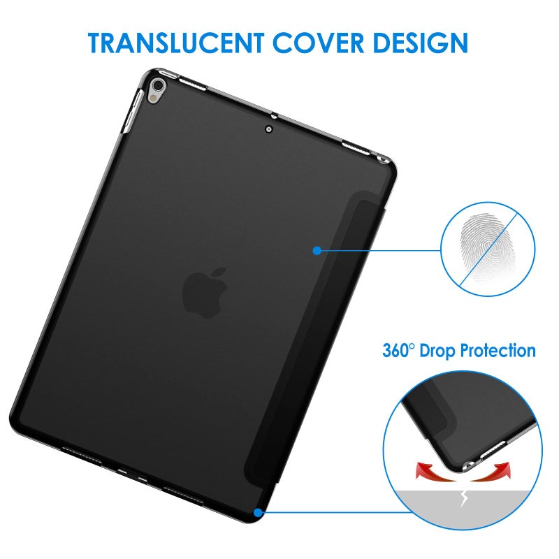 JETech Case for iPad Pro 10.5-Inch and iPad Air 3 (10.5-Inch 2019, 3rd Generation), Smart Cover Auto Wake/Sleep Cover (Black) - Image 4