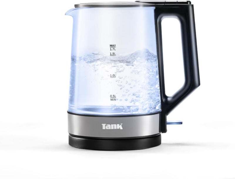غلاية زجاجية، سعة 1.7 لتر، 1850 واط، أسود، KG-2318B - ضمان لمدة عامين