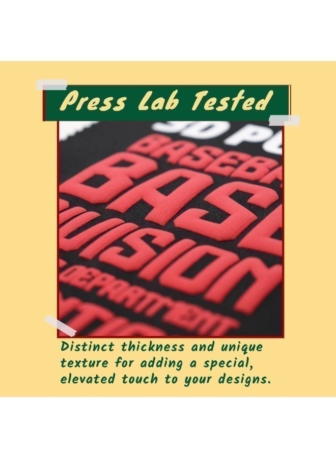 UNITRADE® 3D Puff Lemon Yellow Heat Transfer Vinyl Roll - 51cm x 25m / Compatible with Cricut, Silhouette, Professional Cutters / CPSIA Certified / Made in Korea - Image 5