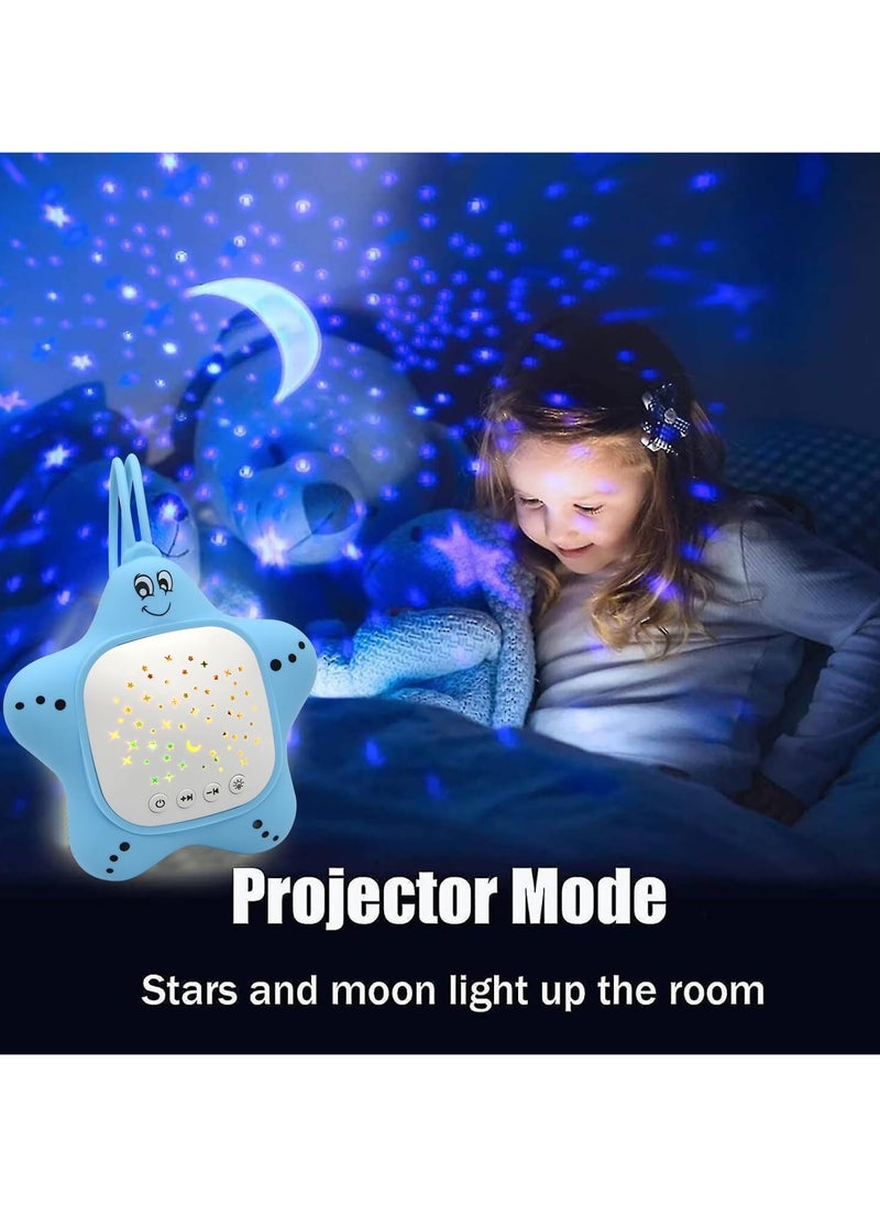 RATSAW - Portable Baby White Noise Sound Machine Rechargeable Baby Soother with Projector Night Light for Deep Restful Sleep Sleep Sound Aid Soother Calming Music for Travel Nursery Bedroom Car Crib Toys - Image 1