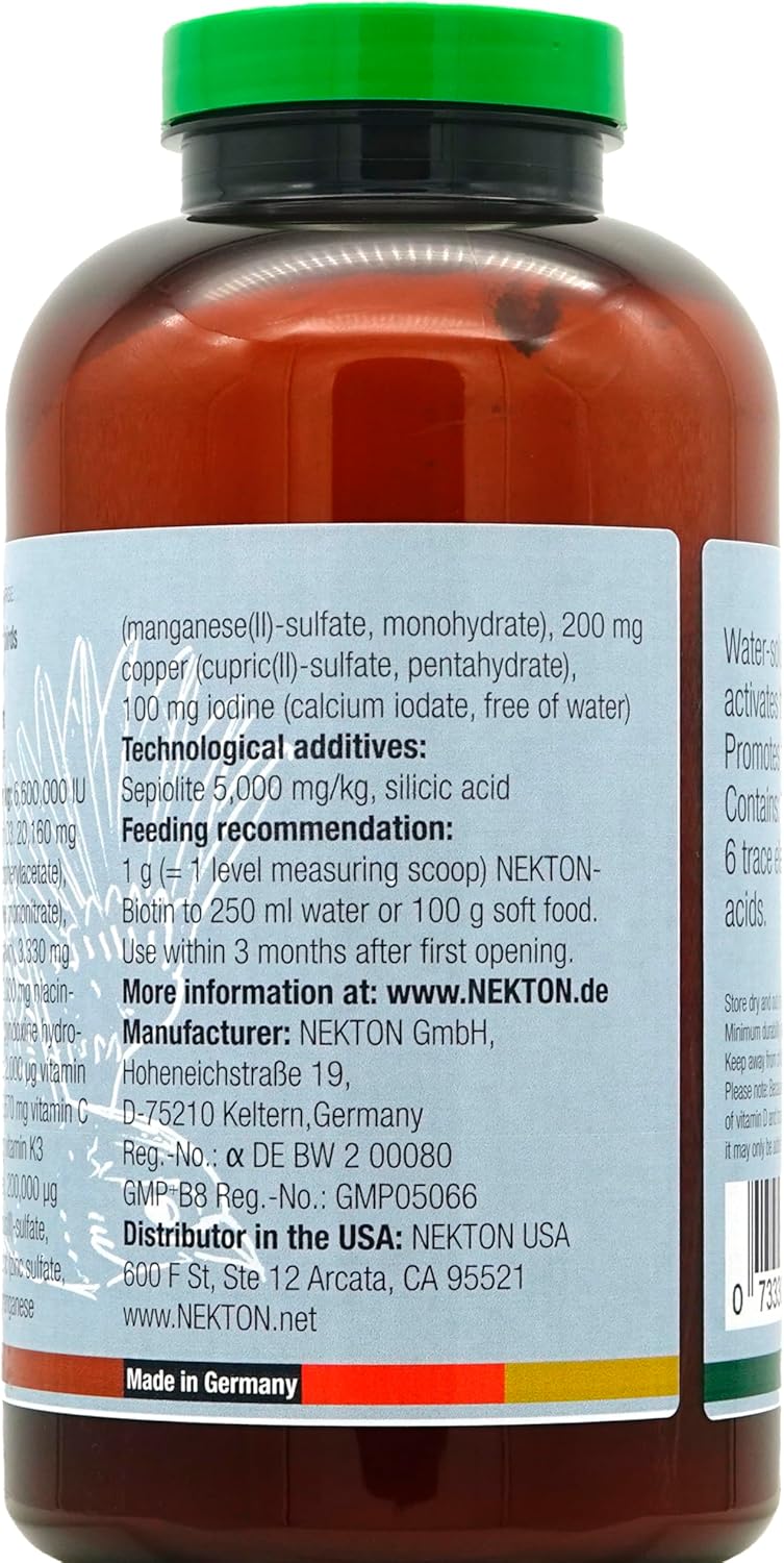 نيكتون بيوتين (Nekton Biotin)، 700 جرام/1.54 رطل، منتج مخصص لتغذية ريش الطيور. - Image 3