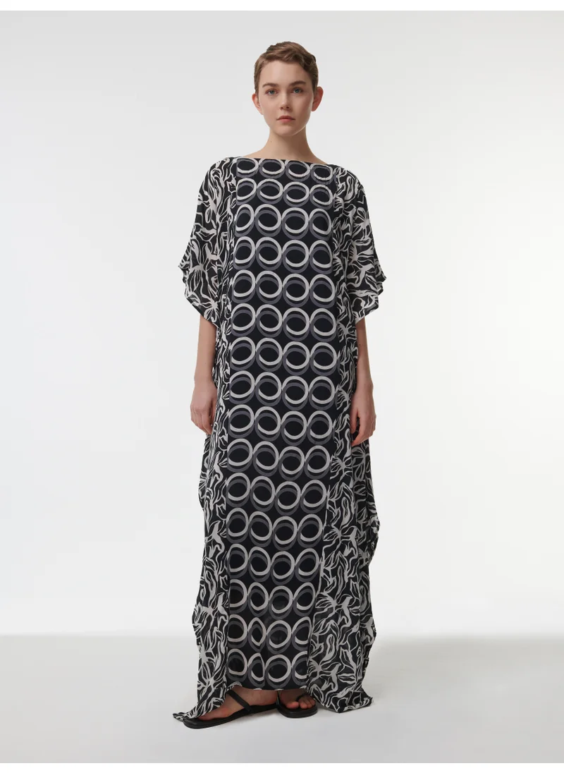 leem Circular Print Kaftan