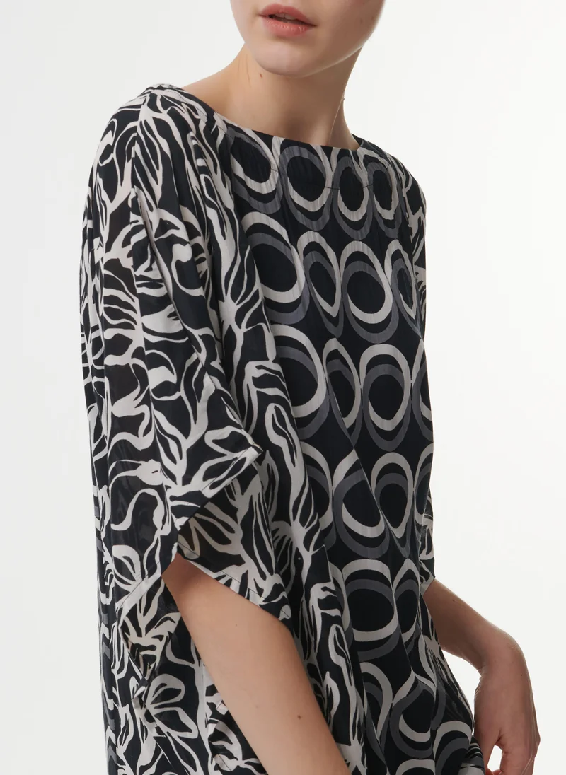 leem Circular Print Kaftan