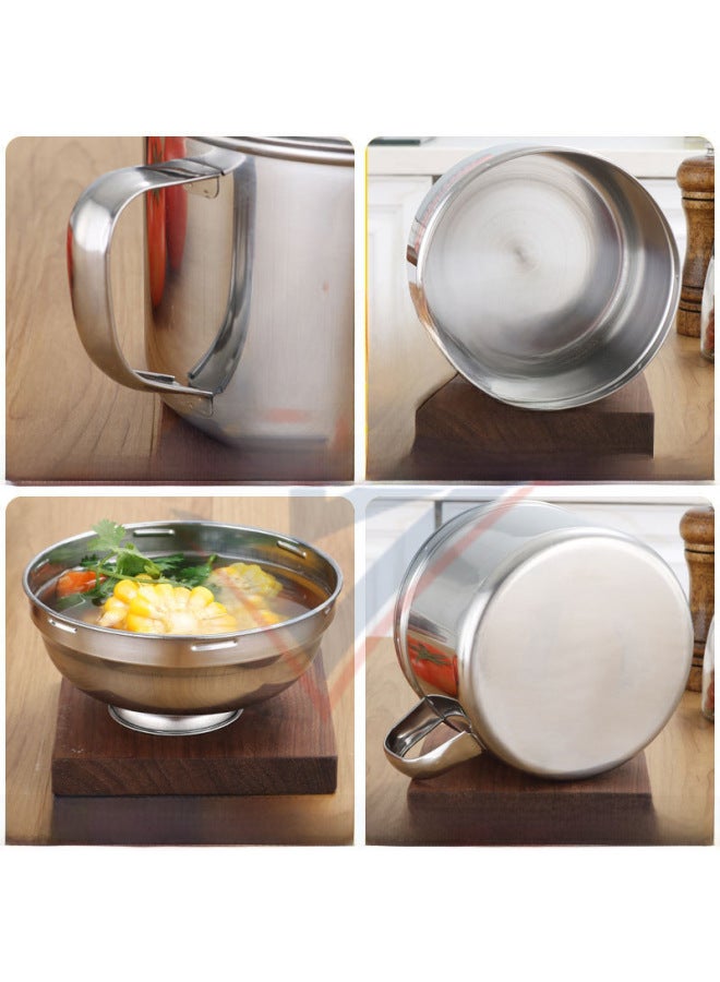 Direct Fast Food Cup Large Capacity Thick Stainless Steel Double Compartment With Lid Office Worker Multi-layer Lunch Box-Specifications:Large Fast Food Cup-special Price  - Image 5