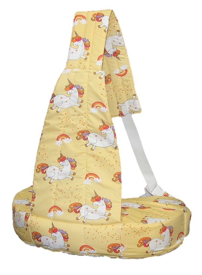 Kids Creation Mommas Baby Feeding Pillow with Back Support & Washable Cover (Yellow) - Image 2