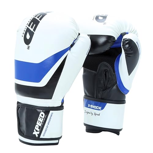 XPEED Boxing Gloves, XP2473 X-Shock Sparring Gloves for Boxing, MMA, Kickboxing, Muay Thai | Fight Boxing for Men & Women | Moulded Inner Foam | Inner Lining & Reinforced Stitching (10oz, Blue) - Image 1