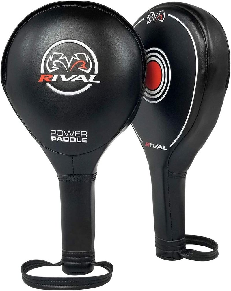 RIVAL Boxing RPDL Power Paddles - High-Density Punching Surface, Angled Shaft with Molded Plastic Insert, and Comfort Grip Handles - Image 1