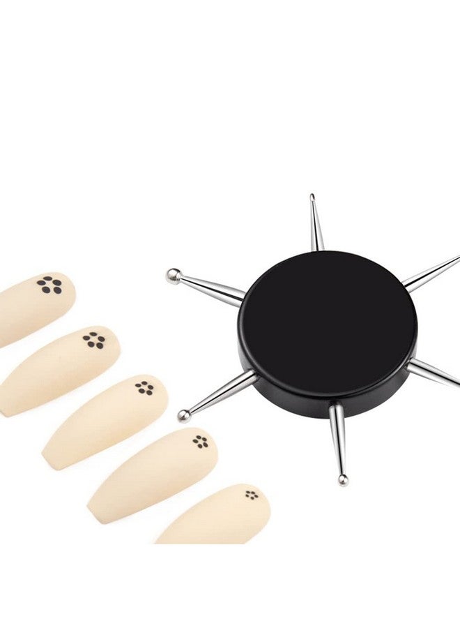 Luzen 3Pcs 6 In 1 Circular Dotting Tools Nail Design Dotting Pen Nail Art Tip Dot Painting Embossing Tracing Manicure Tool for Professional Nail Salon or Home Use, Black - Image 3