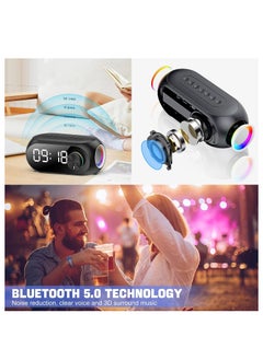 Generic Bluetooth Speaker Portable Speaker HiFi Stereo 360° Surround Sound Subwoofer RGB Light LED Digital Display Wireless Speaker  - Image 5