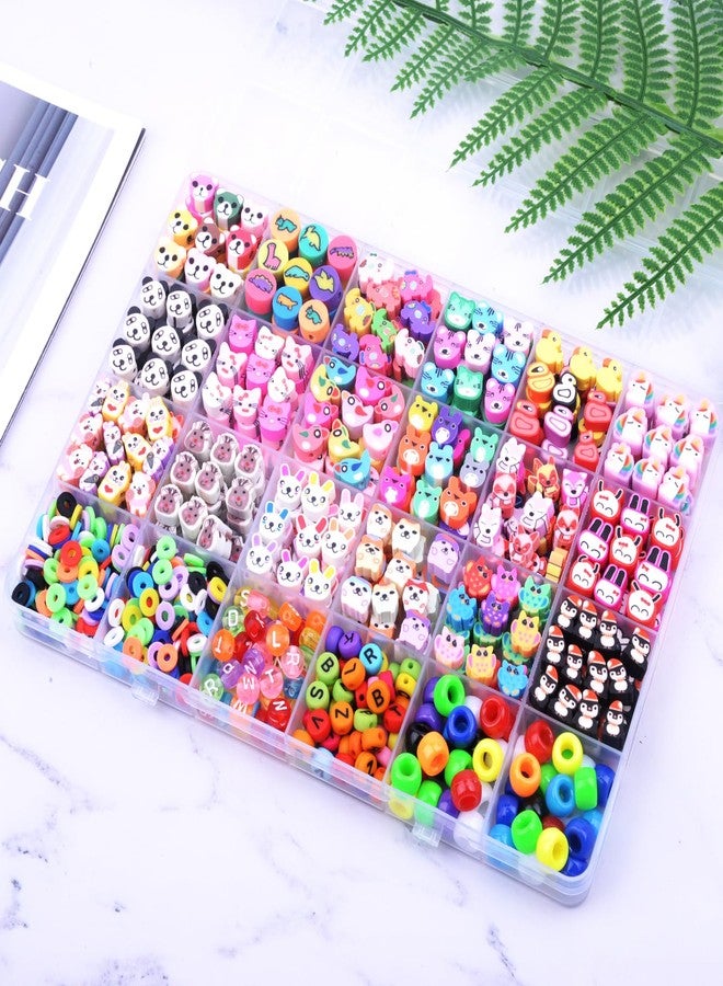 BBita 1000PCS Polymer Clay Beads Bracelet Making kit, 24 Style Cute Fun Beads Animal Beads Charms for Jewelry Necklace Earring Making DIY Accessories for Women Girls S008 - Image 3