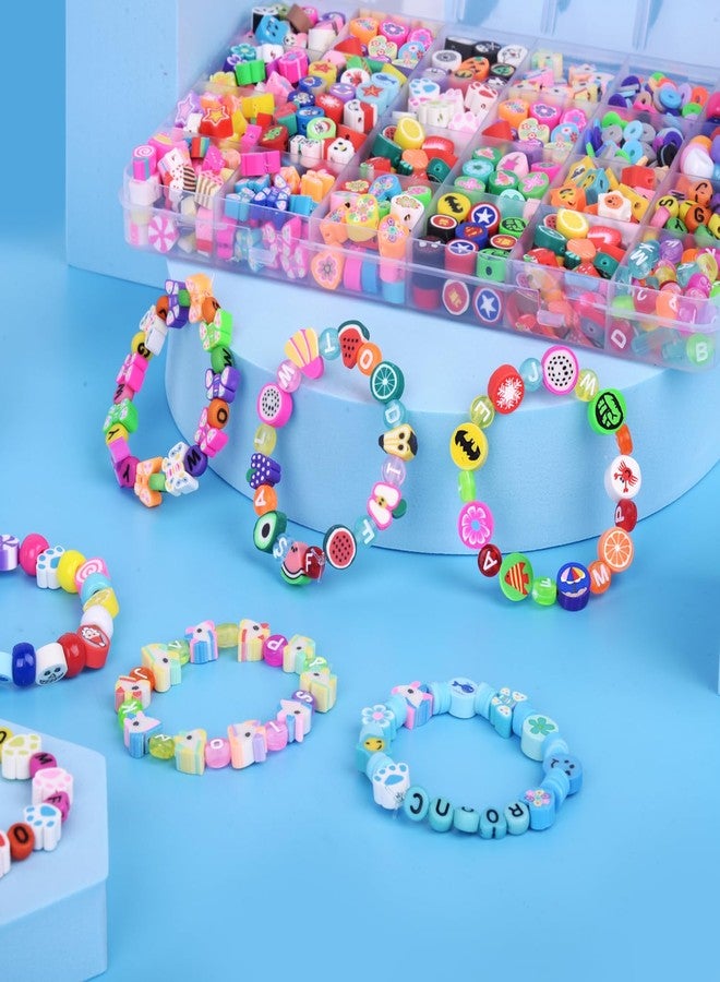 BBita 1000PCS Polymer Clay Beads Bracelet Making kit, 24 Style Cute Fun Beads Animal Beads Charms for Jewelry Necklace Earring Making DIY Accessories for Women Girls S008 - Image 5