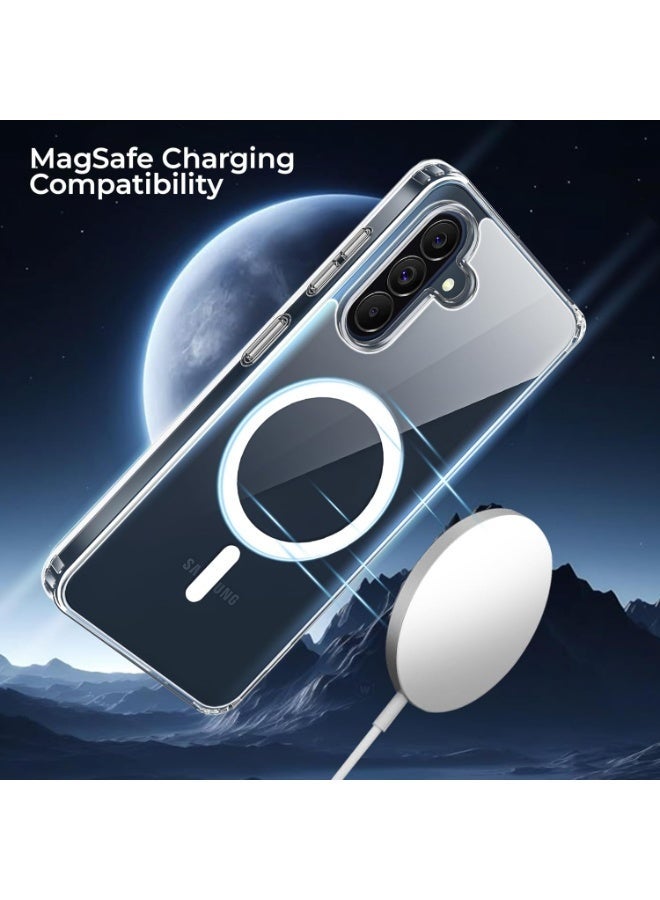 جراب شفاف هجين مغناطيسي لهاتف سامسونج جالاكسي A57، متوافق مع تقنية MagSafe، مصنوع من البولي كربونات بتقنية هجينة من البولي يوريثين الحراري لهاتف جالاكسي A57 - Image 5