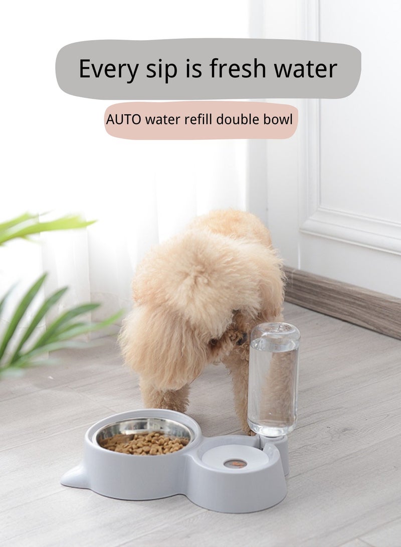 MASINGAA Cat Dog Food Dish Bowl, Pet Food Dish Bowl And Auto Gravity Pet Water Dispenser, Cat Bowl Set For Small Medium Dogs And Cats - Image 5