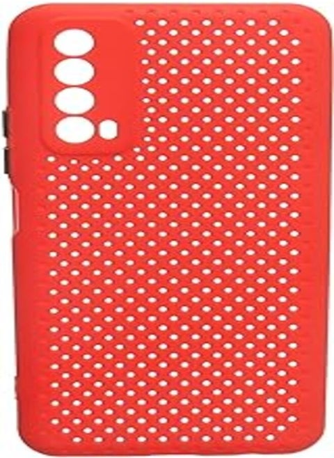 Silicon Back Cover Slim Case Net Design For Huawei P Smart 2021 - Red