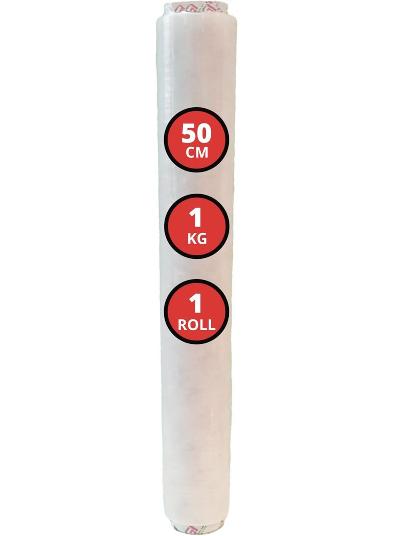 GINI Heavy Duty Stretch Film Wrap – 1kg, 300m Core | Industrial Cling Film Roll for Secure Packaging & Protection - Image 1