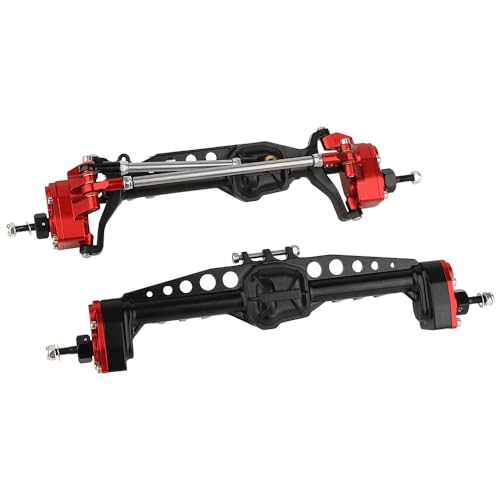 Pothyes CNC Metal Front and Rear Portal Axles for 110 RC Crawler Car Axial SCX10 III AXI03006 AXI03007 Wrangler JL AR45 Axle Upgrade Part red - Image 1