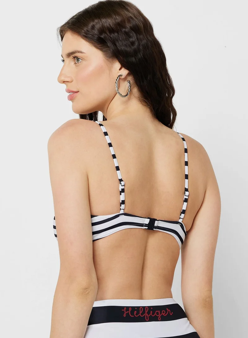 TOMMY HILFIGER Striped Bikini Top