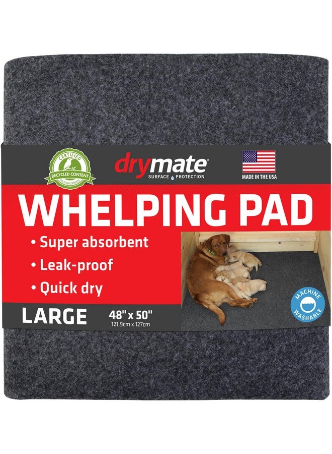 Drymate Whelping Box Liner Mat, Washable and Reusable Dog Puppy Pee Pad, Absorbent, Waterproof, Durable, Can Be Cut to Fit (USA Made) (48" x 50") - Image 1
