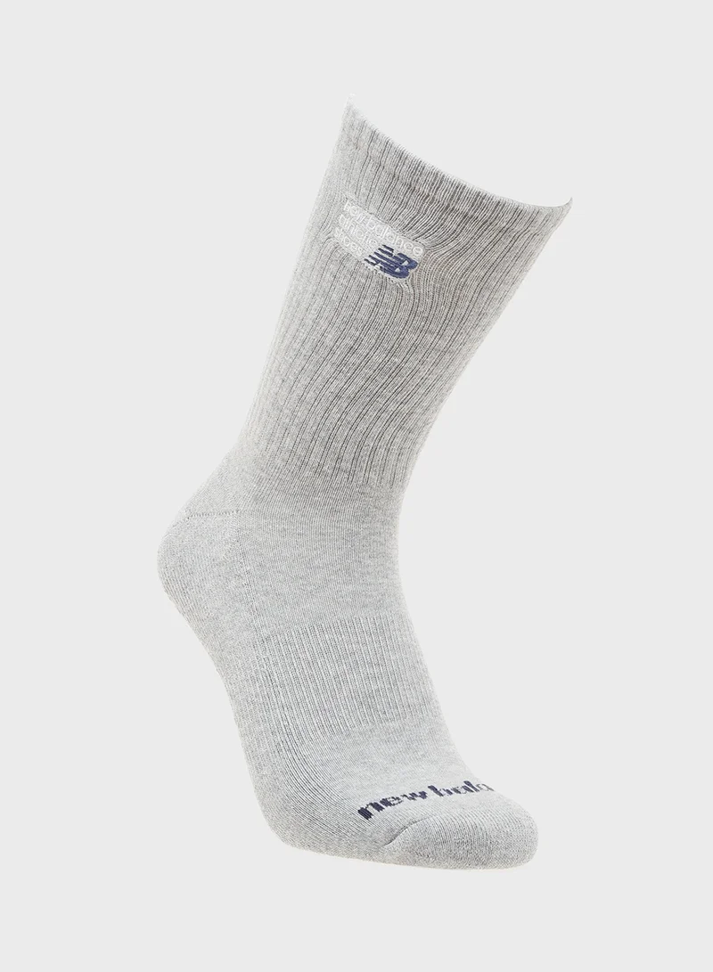 نيو بالانس 2 Pack Embroidery Graphic Crew Socks