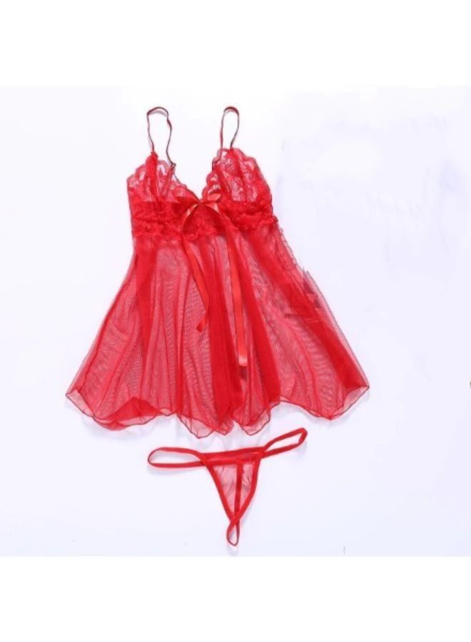 Women Nightwear Dress with Underwear Set - Image 2