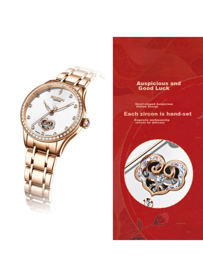 Rosdn Ruyi Chinese Style Watch For Women, Waterproof Fully Automatic Mechanical Ladies Watch, Top Ten Brands, New Year Gift For Girlfriend - Image 5