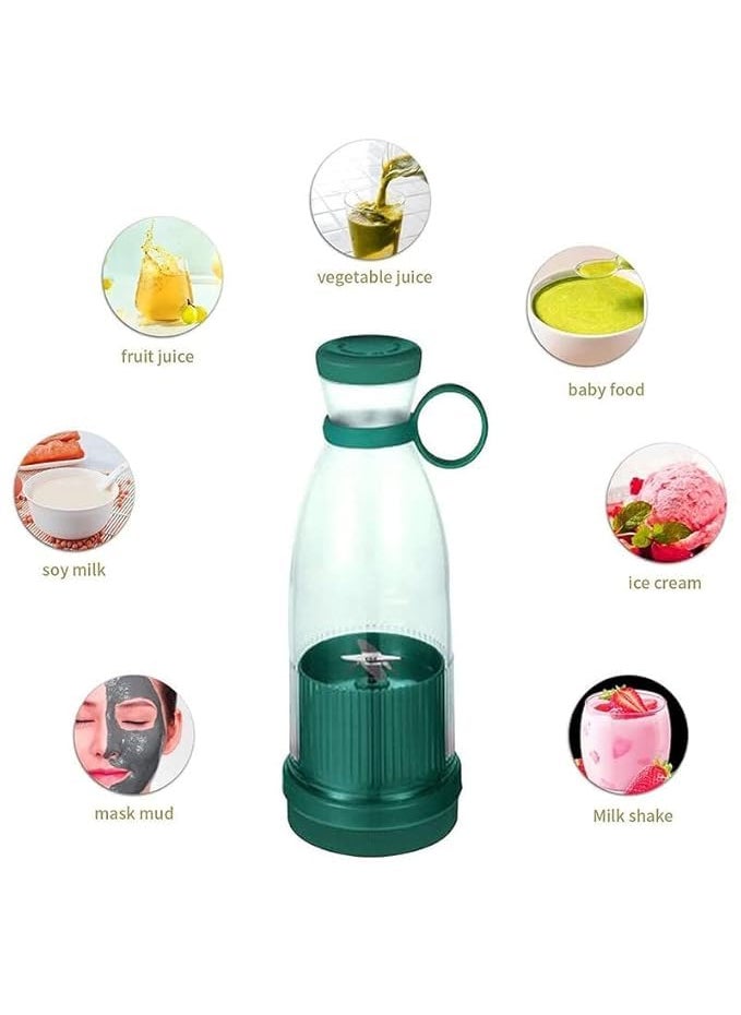 Eglife - Eglife 420ml Portable Mini Rechargeable Electric Juicer USBPowered Compact TravelFriendly Smoothie Maker Fresh Juice Extractor for Daily use Handheld Fruit Juicer for Drinks 1 Multicolour - Image 1
