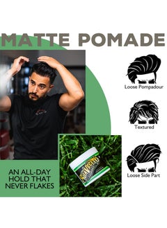 SUAVECITO Suavecito Pomade Matte (No Shine) Formula 4 oz, 2 Pack - Medium Hold Hair Pomade For Men - Matte Hair Paste For Natural Texture Hairstyles  - Image 3
