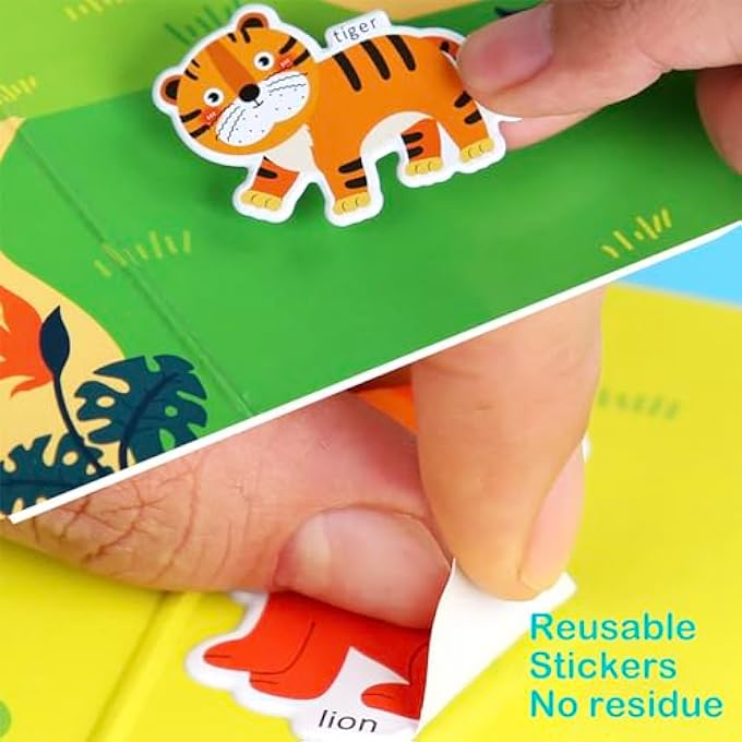 6PCS STICKERS BOOK FOR KIDS, 3+ YEARS TODDLERS, FUN EDUCATIONAL STICKERS PAD LEARNING SUPPLIES QUIET BOOK FOR BOYS GIRLS GIFTS - Image 3