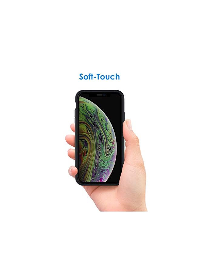 Jetech Silicone Case For Iphone X Iphone Xs 5.8 Inch Silky Soft Touch Full Body Protective Case Shockproof Cover With Microfiber Lining Black - Image 4