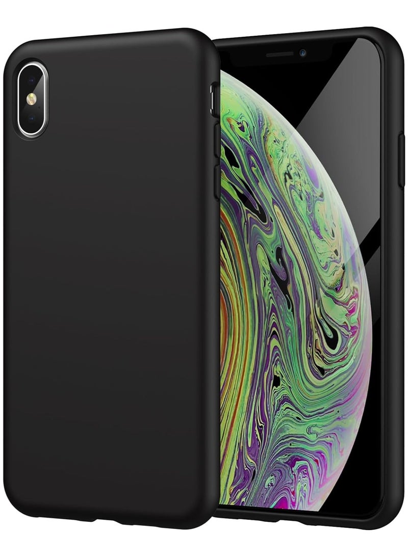 Jetech Silicone Case For Iphone X Iphone Xs 5.8 Inch Silky Soft Touch Full Body Protective Case Shockproof Cover With Microfiber Lining Black - Image 1