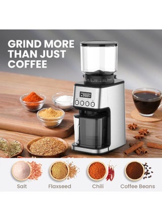 Coffee Grinder 165W Stainless Steel Body – Turkish Fine, Espresso, V60, 350g Coffee Bean Holder Capacity, With Porta-Filter Holders, 51 Grinding Settings 165 W RA-CGS3235 - view 4