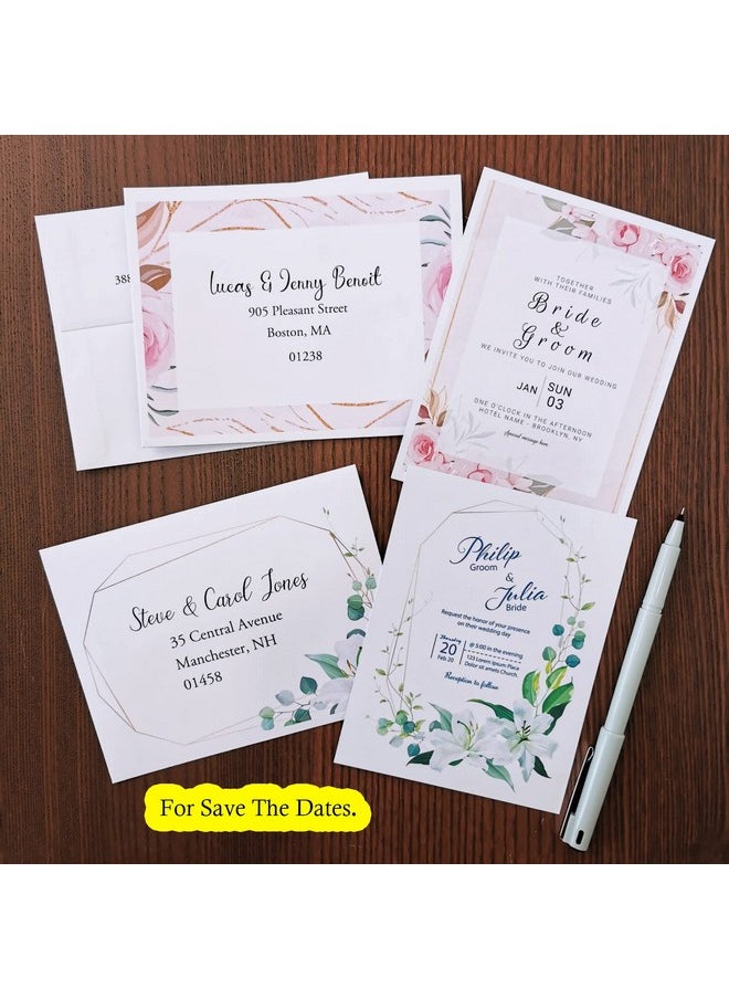 Winlyn - 200 Pcs Bulk A2 Invitation Envelopes In White Peel & Press Self Seal 4 3/8 X 5 3/4 Square Flap Envelopes Rsvp Return Envelopes 95Lb. For Announcement Mailing 4X5 Greeting Cards Photo 1/4 Fold Cards - Image 1