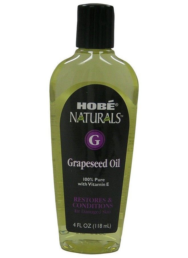 Hobe Labs - Hobe Naturals Beauty Oils 100% Pure Grapeseed Oil With Vitamin E 4 Oz - Image 1