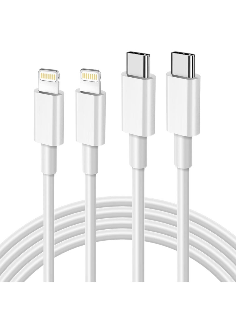 كابل USB C إلى Lightning من APFEN بطول 3 أقدام، قطعتين [معتمد من Apple MFi]، كابلات iPhone من النوع C لتوصيل الطاقة، سلك شاحن iPhone سريع الشحن، متوافق مع iPhone 14 13 12 11 Pro Max X XS XR 8 7 6s Plus SE - Image 1