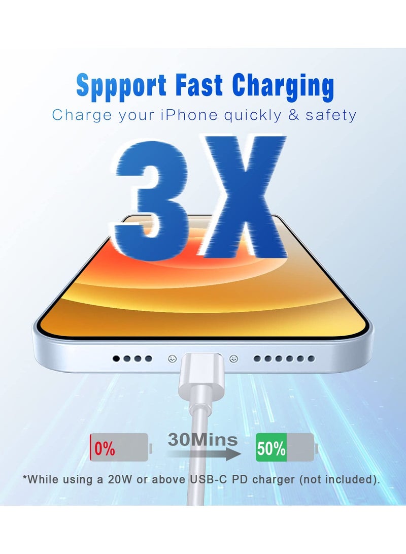 كابل USB C إلى Lightning من APFEN بطول 3 أقدام، قطعتين [معتمد من Apple MFi]، كابلات iPhone من النوع C لتوصيل الطاقة، سلك شاحن iPhone سريع الشحن، متوافق مع iPhone 14 13 12 11 Pro Max X XS XR 8 7 6s Plus SE - Image 3