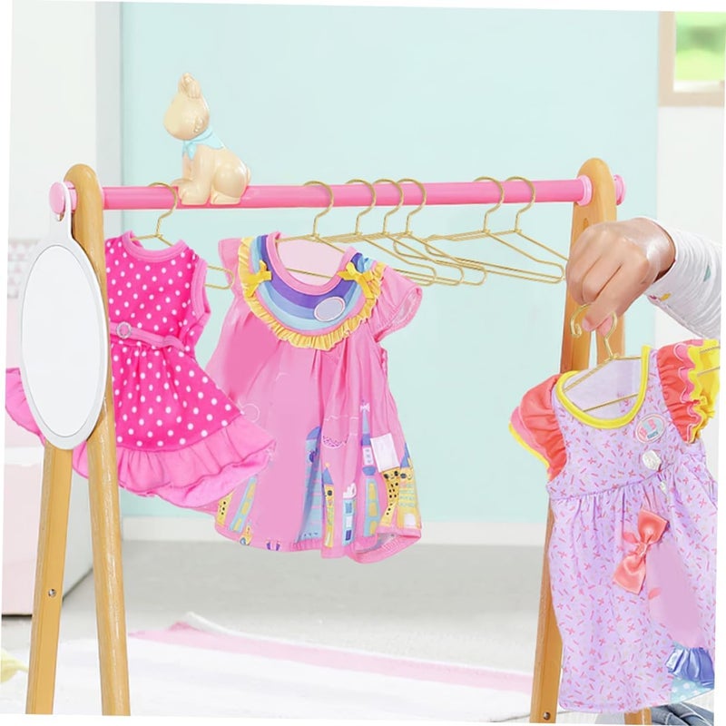Hemobllo 25Pcs Miniature Doll Clothes Hangers Iron Mini Hanger for Small Dolls Design for Creative Play for Homes Schools and Kindergartens - Image 4