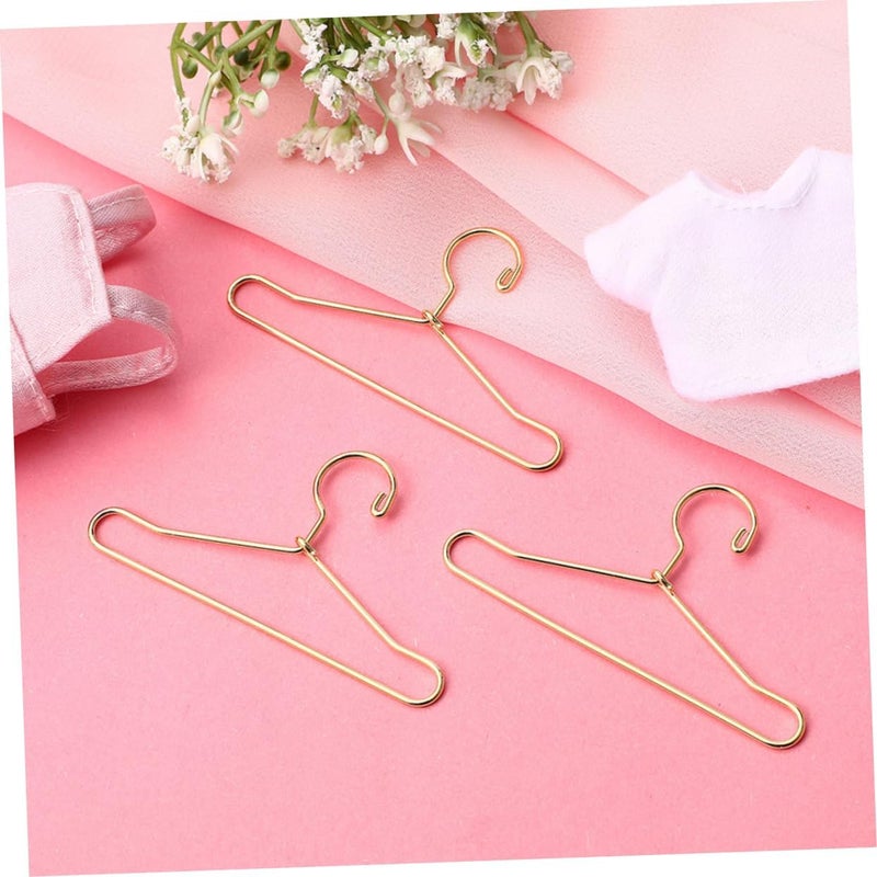 Hemobllo 25Pcs Miniature Doll Clothes Hangers Iron Mini Hanger for Small Dolls Design for Creative Play for Homes Schools and Kindergartens - Image 5